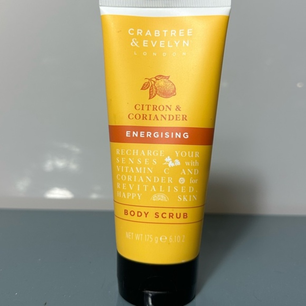 Discontinued Crabtree & Evelyn Yellow Exfoliant & Scrub Black Cap